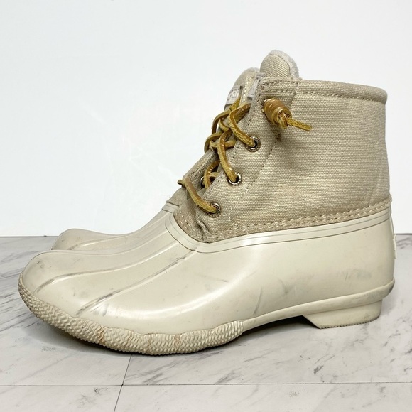 Sperry Saltwater Neutral Duck Boot 6 1/2 - Picture 1 of 14